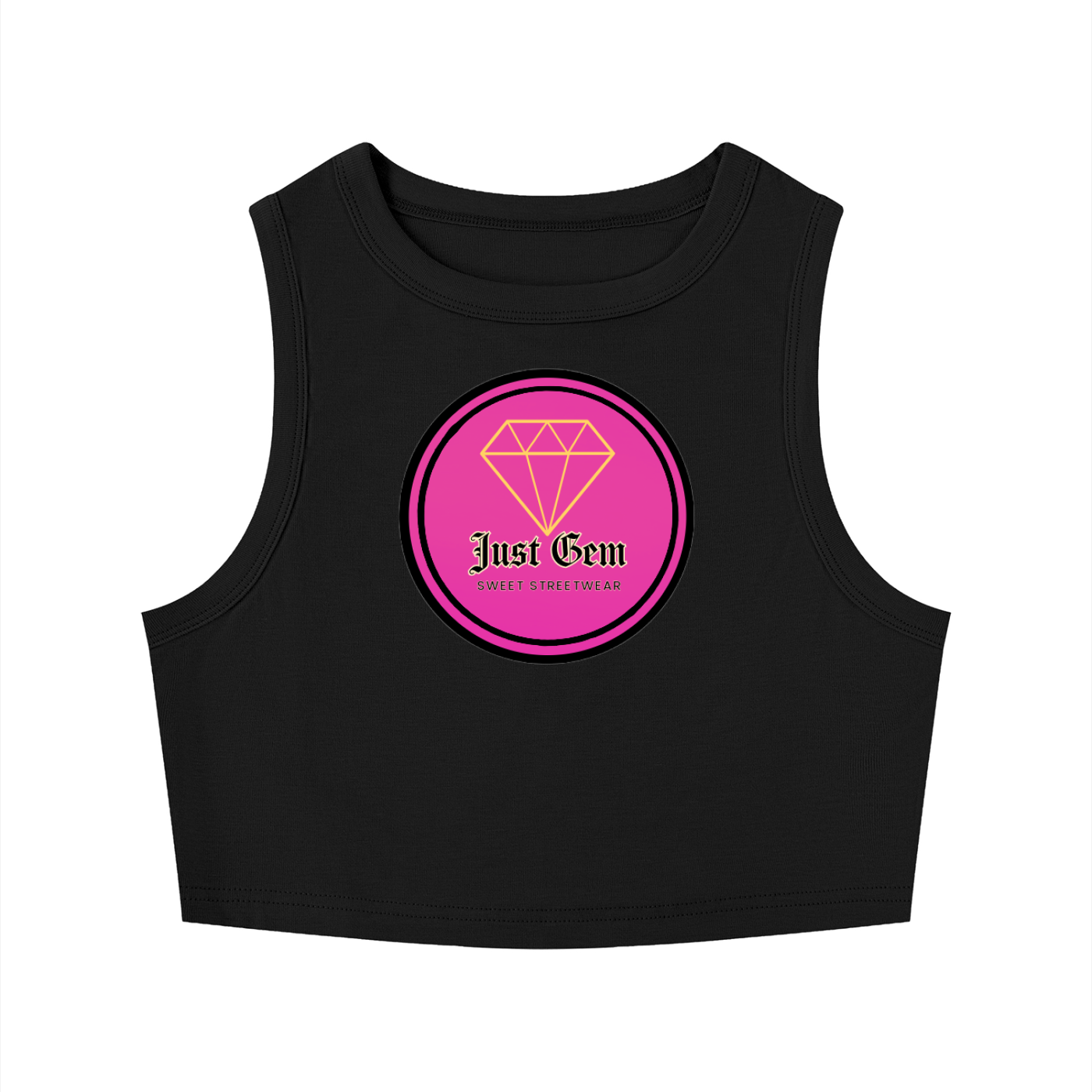 Just Gem - Spark - Ladies' Tight Crewneck Cropped Tank Top