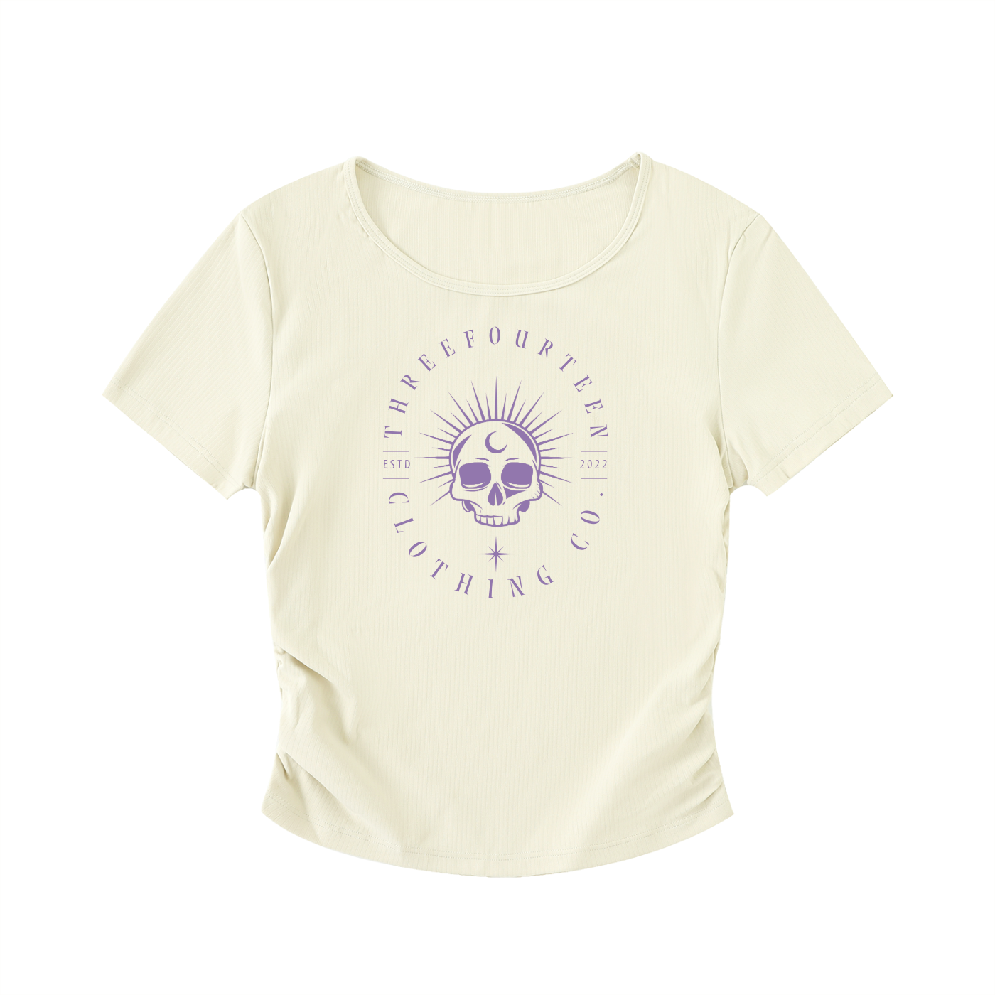 Cranium Ruched Bodycon Crop Top