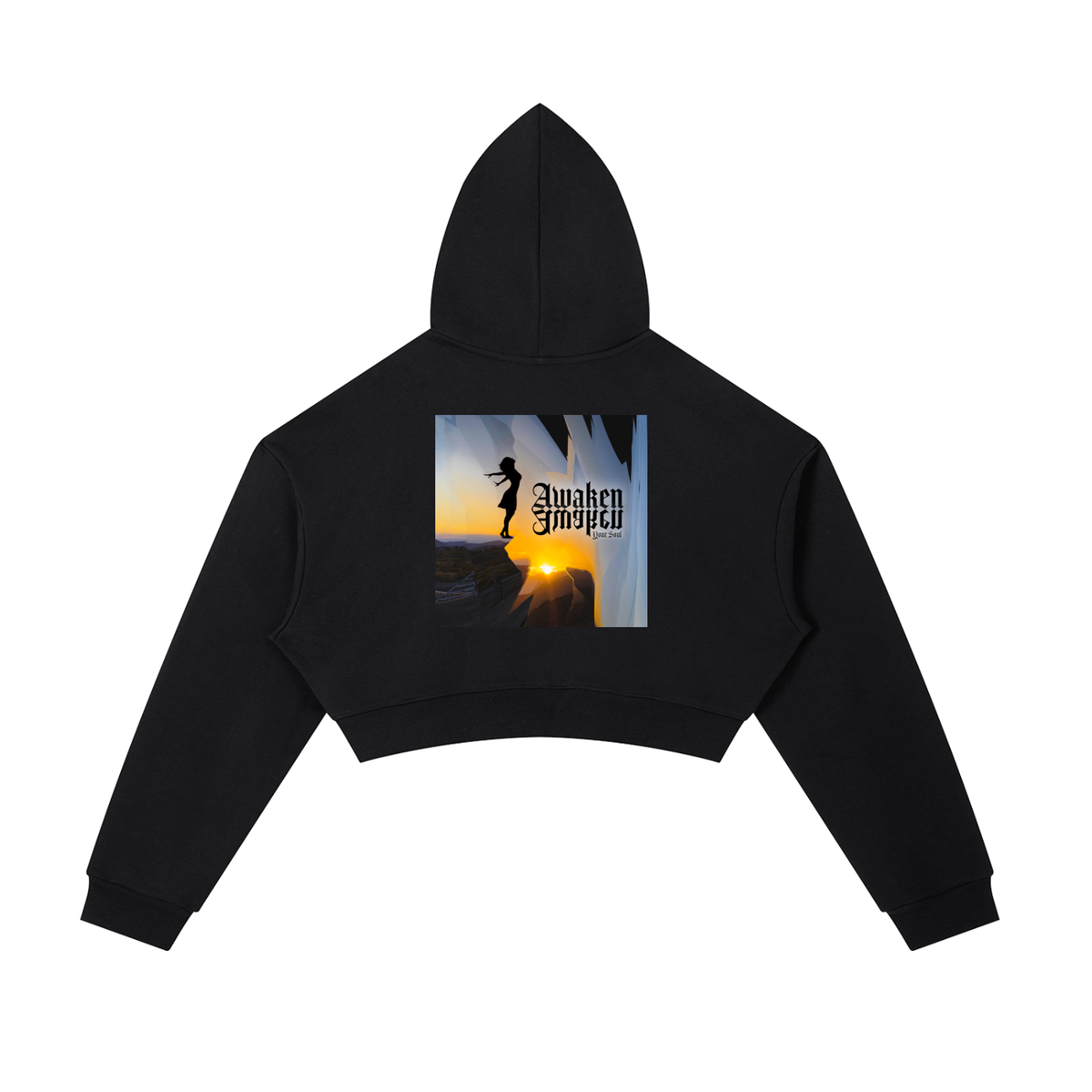 Rebirth - Essential Cropped Zip-Up Hoodie