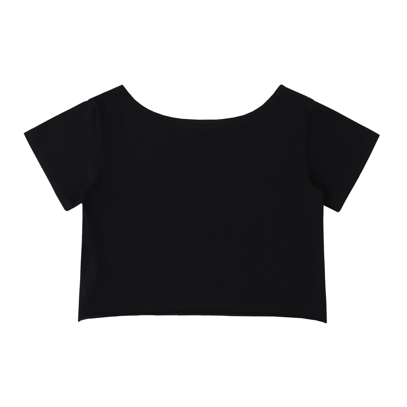 Pearljelli Level Up Off-Shoulder Rolled Hem Cotton Tee