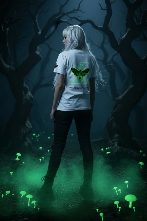 314 Realms Labyrinth White Tee Back Haunted Forest