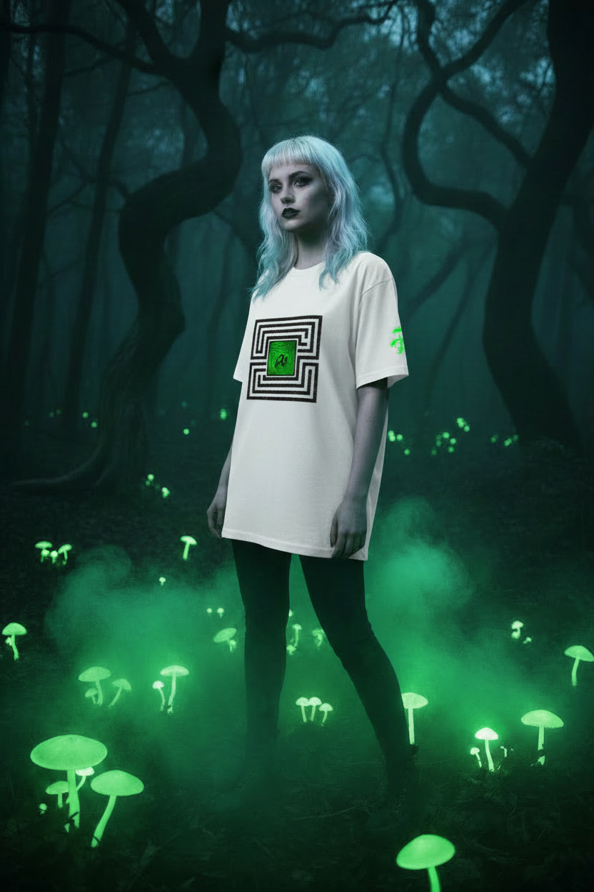 314 Realms White Tee Back Haunted Forest