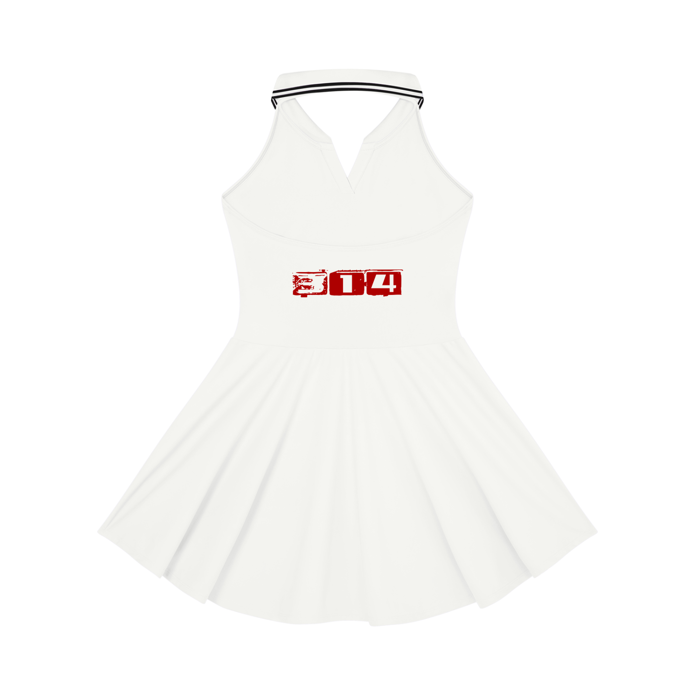 Blazing Liberty - Collared Halter A-Line Tennis Dress