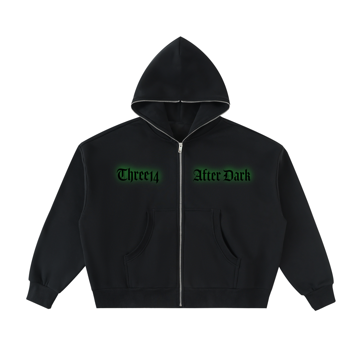 After Dark - Fleeced Full-Zip Boxy Hoodie