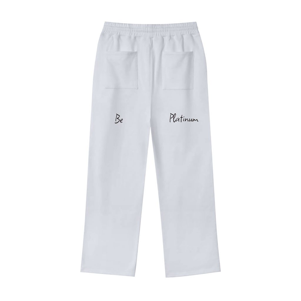 Unisex Three Star Loose Fit Fleece Straight Leg Pants