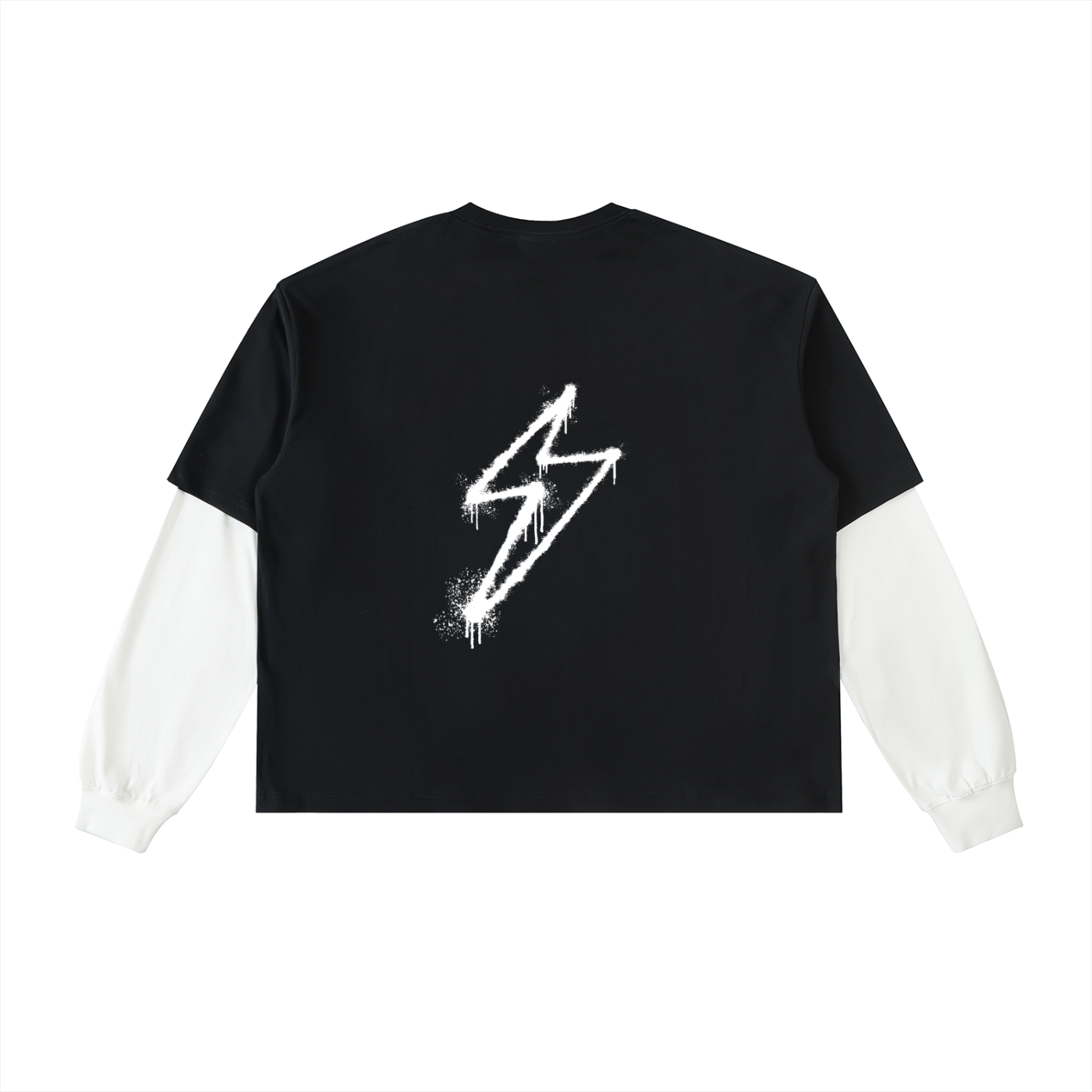 314 Scribe Layered Contrast Long Sleeve Cotton T-Shirt