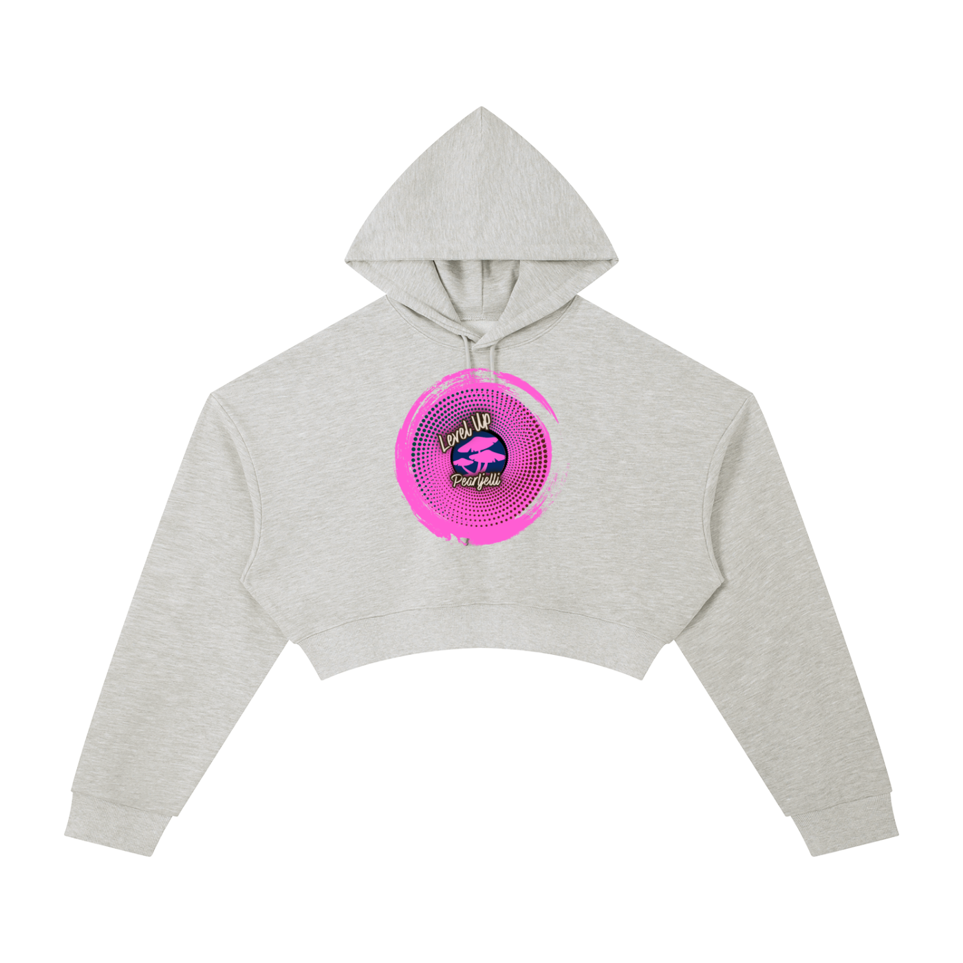 Pearljelli Level Up Essential Cropped Hoodie
