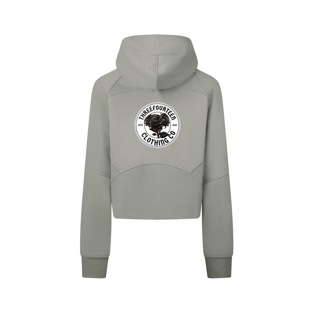 314 Dahlia - Cropped Zip-Through Hoodie