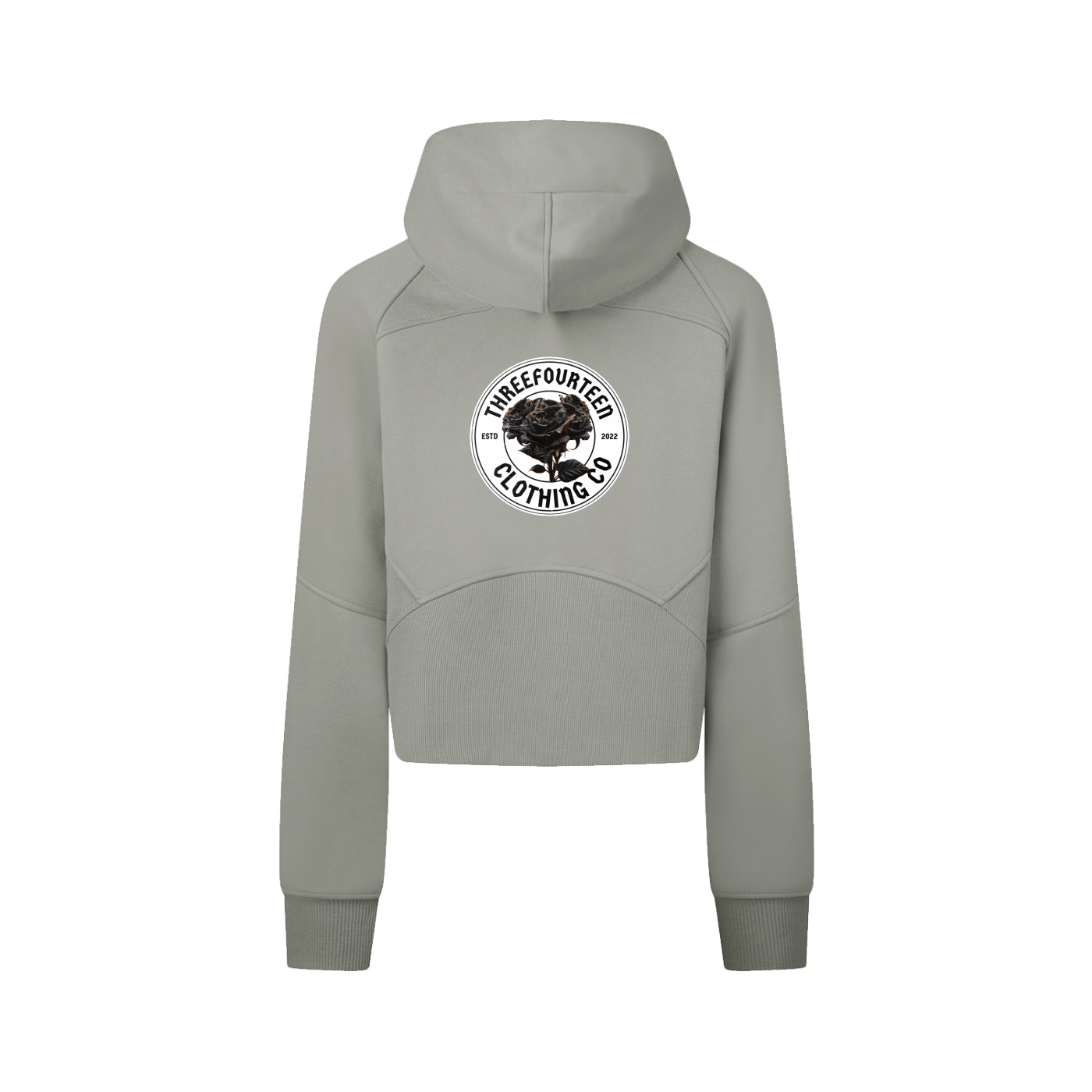 314 Dahlia - Cropped Zip-Through Hoodie