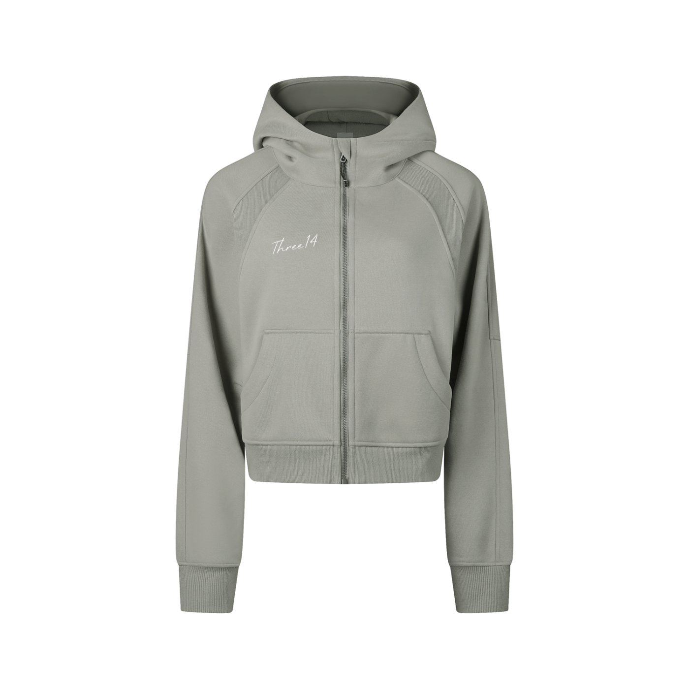 314 Dahlia - Cropped Zip-Through Hoodie