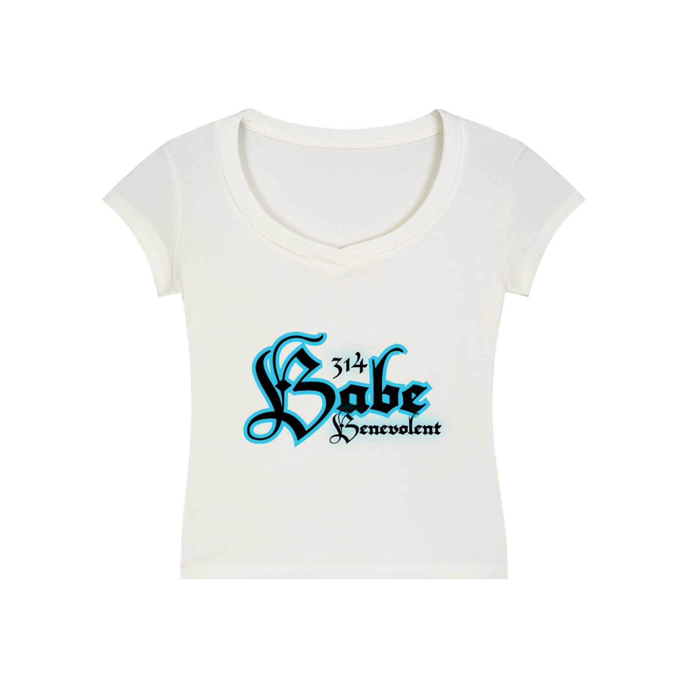 Benevolent - Ladies Essential V-Neck Bodycon T-Shirt