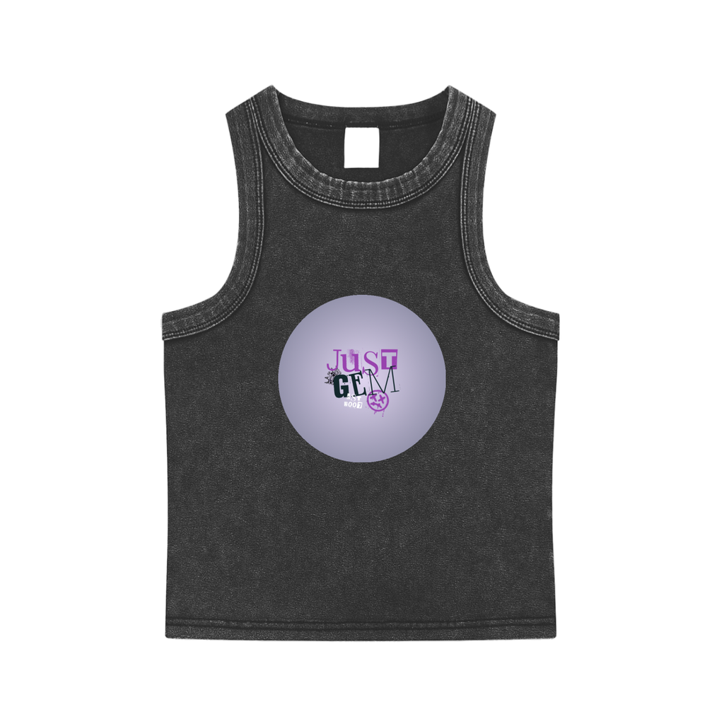 Just Gem - BePlatinum Snow Washed Tank Top