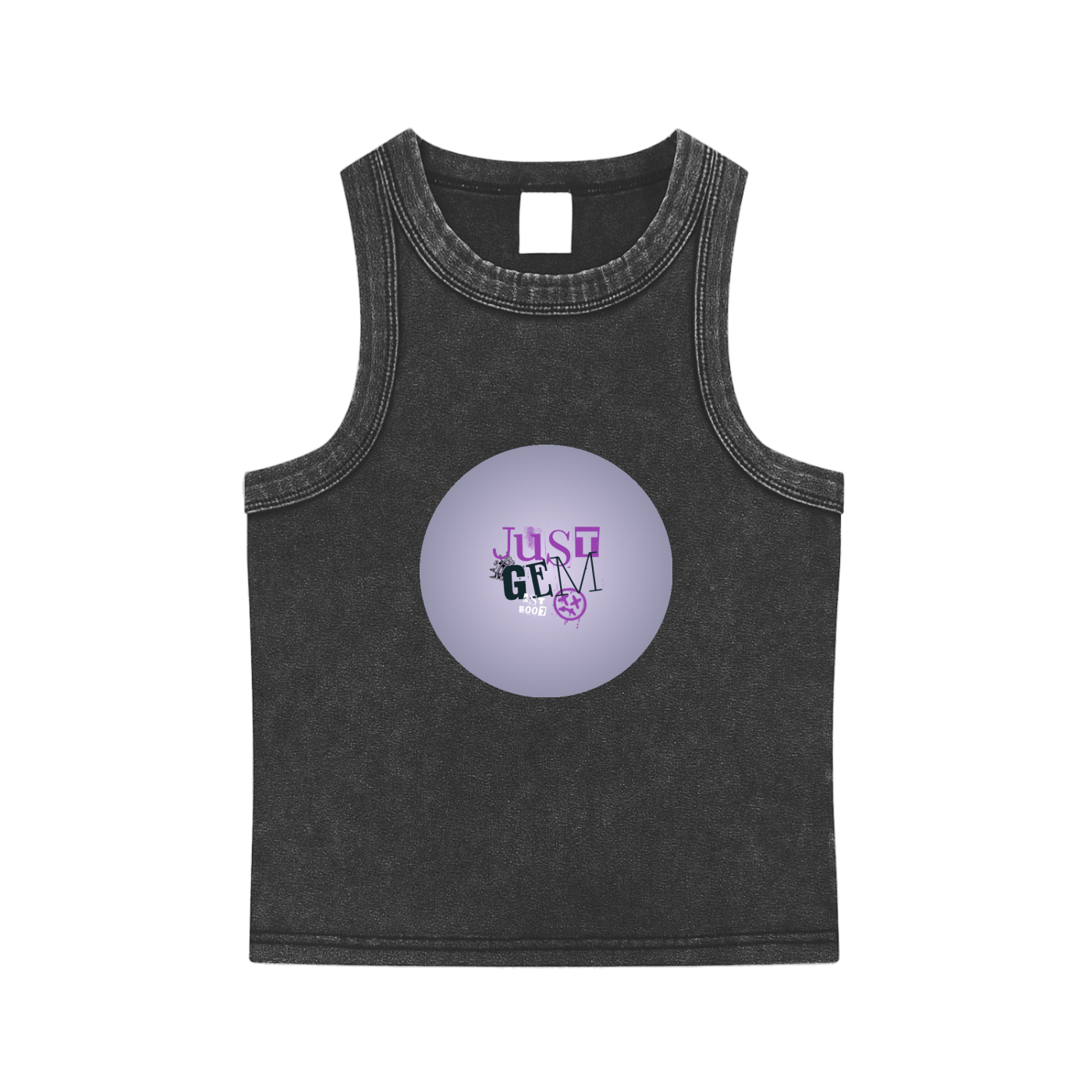 Just Gem - BePlatinum Snow Washed Tank Top