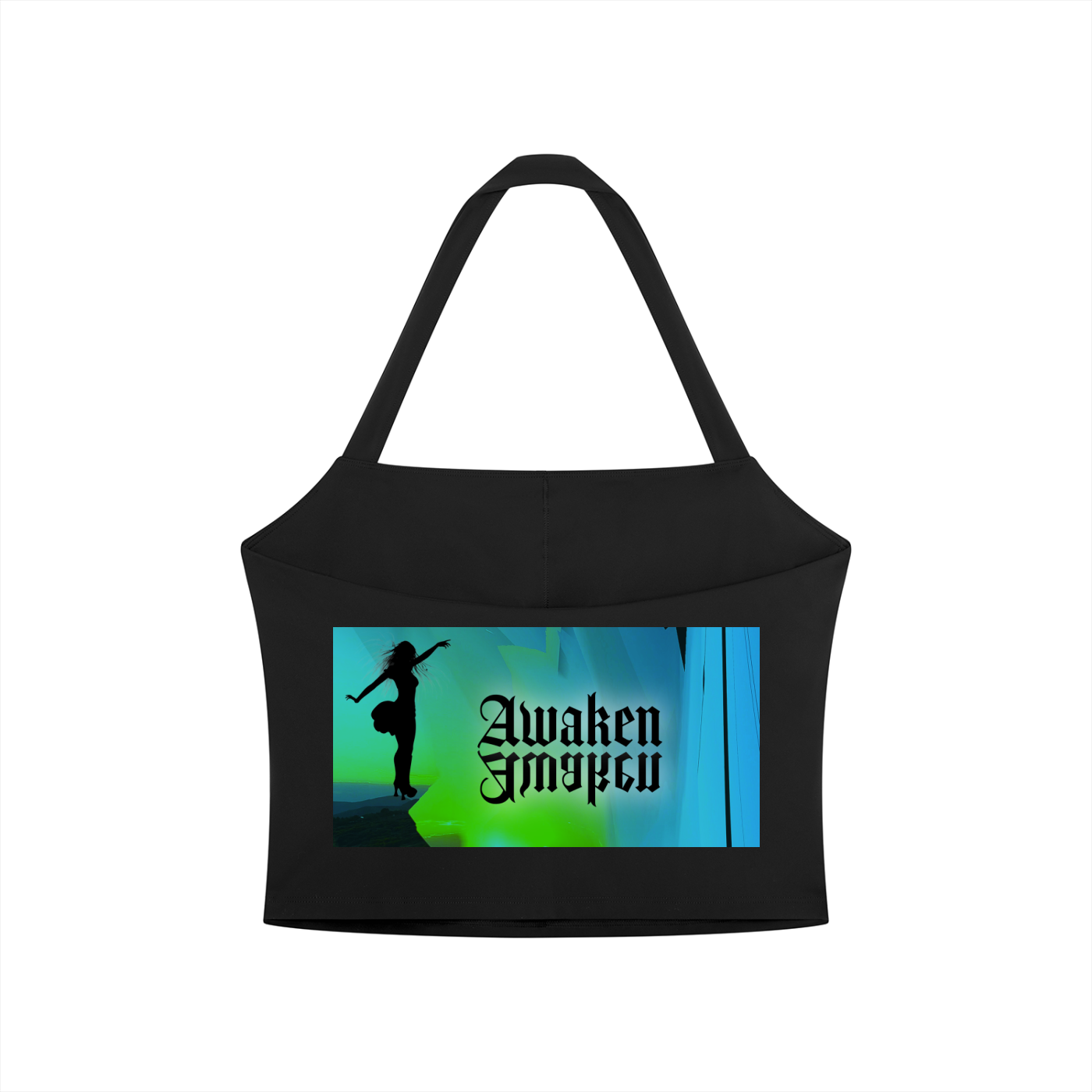 After Dark - Women's Halter Crop Sports Bra