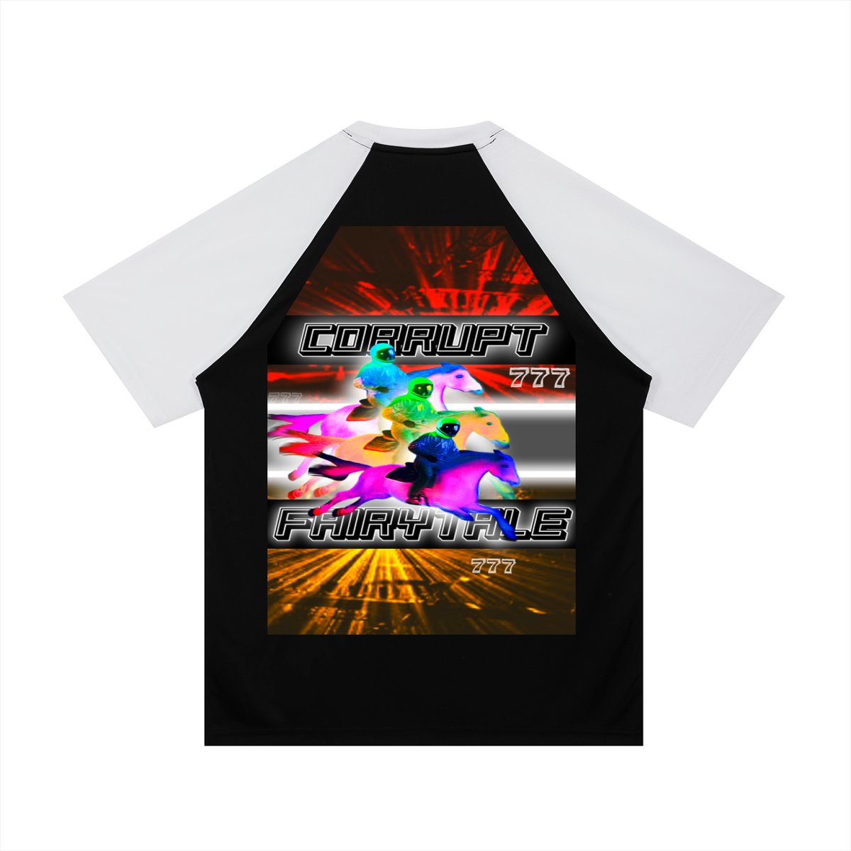 Corrupt Fairytale - Contrast Raglan Sleeve Mesh T-Shirt