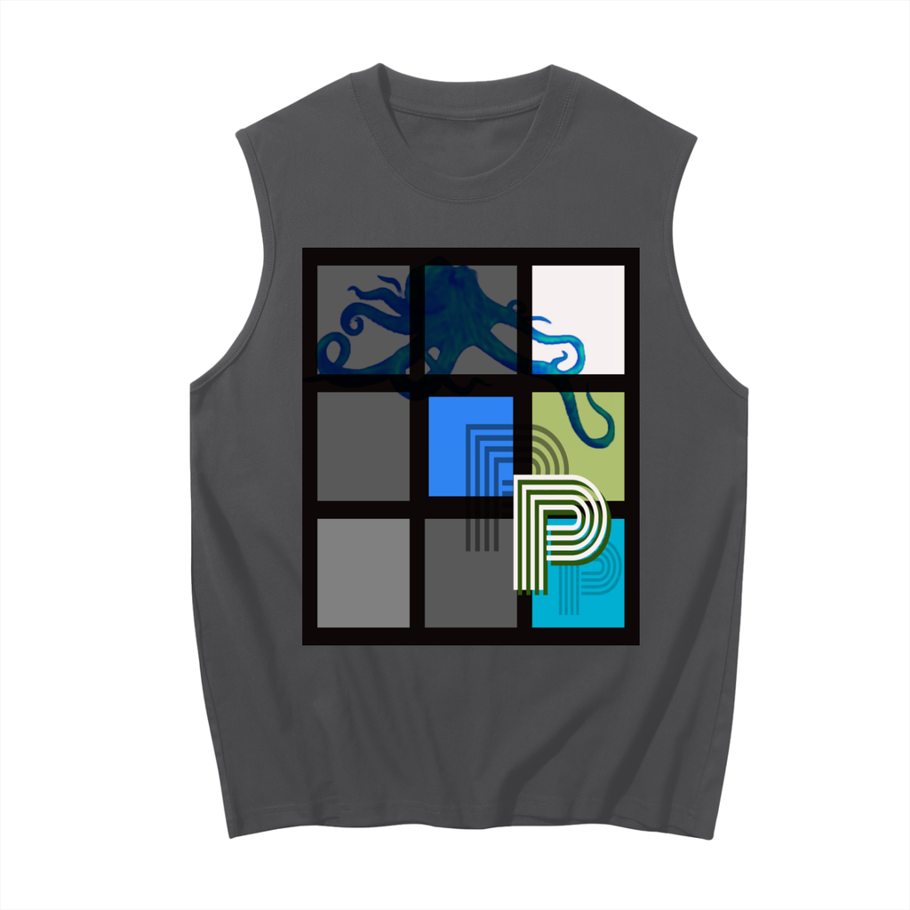 Pearljelli Octo - Men's Sleeveless Cotton Tank Top