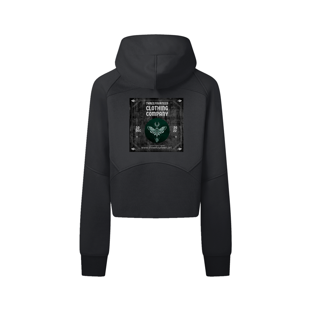 Cicada Cropped Zip Hoodie