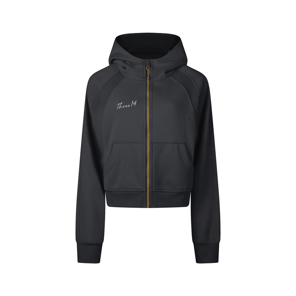 314 Dahlia - Cropped Zip-Through Hoodie