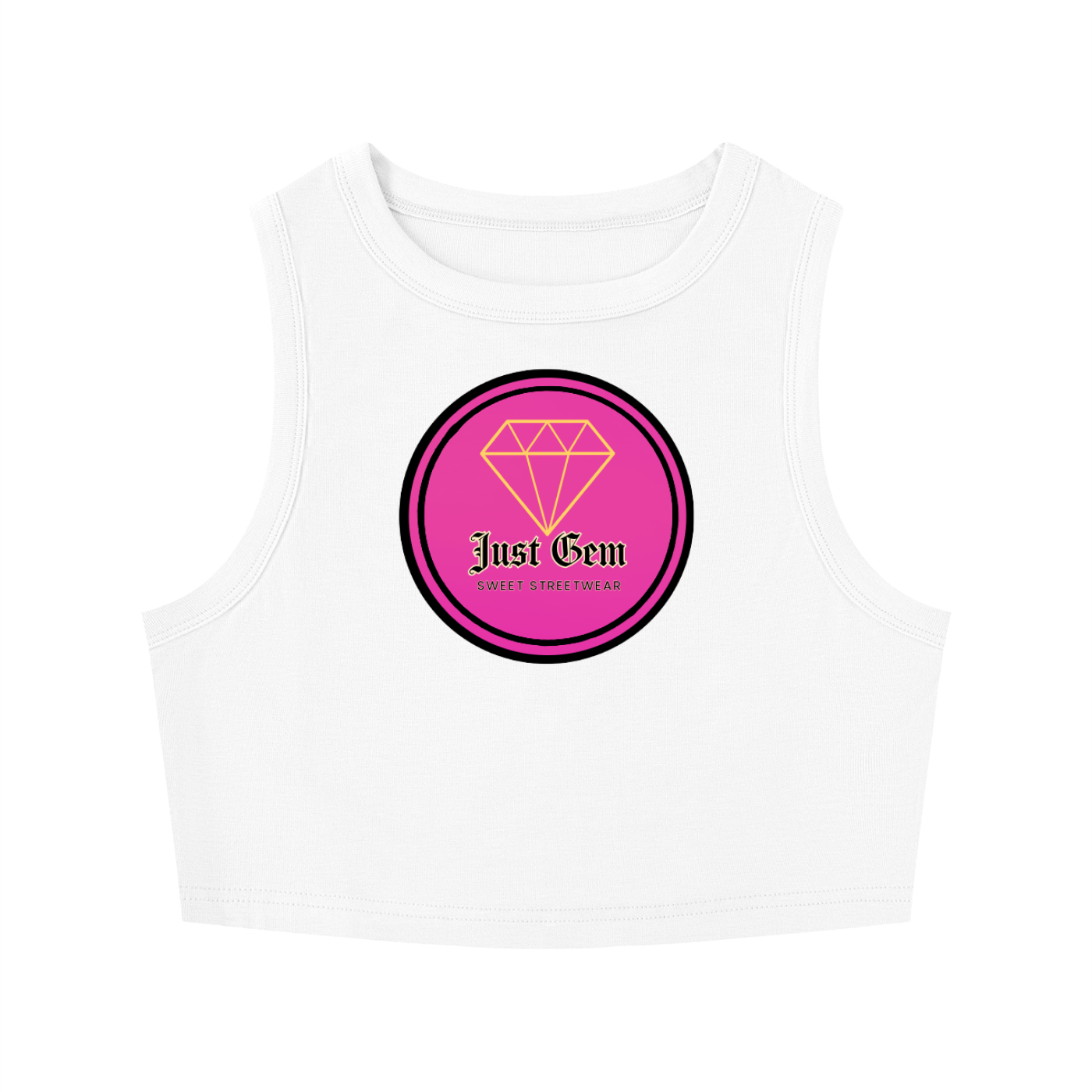Just Gem - Spark - Ladies' Tight Crewneck Cropped Tank Top