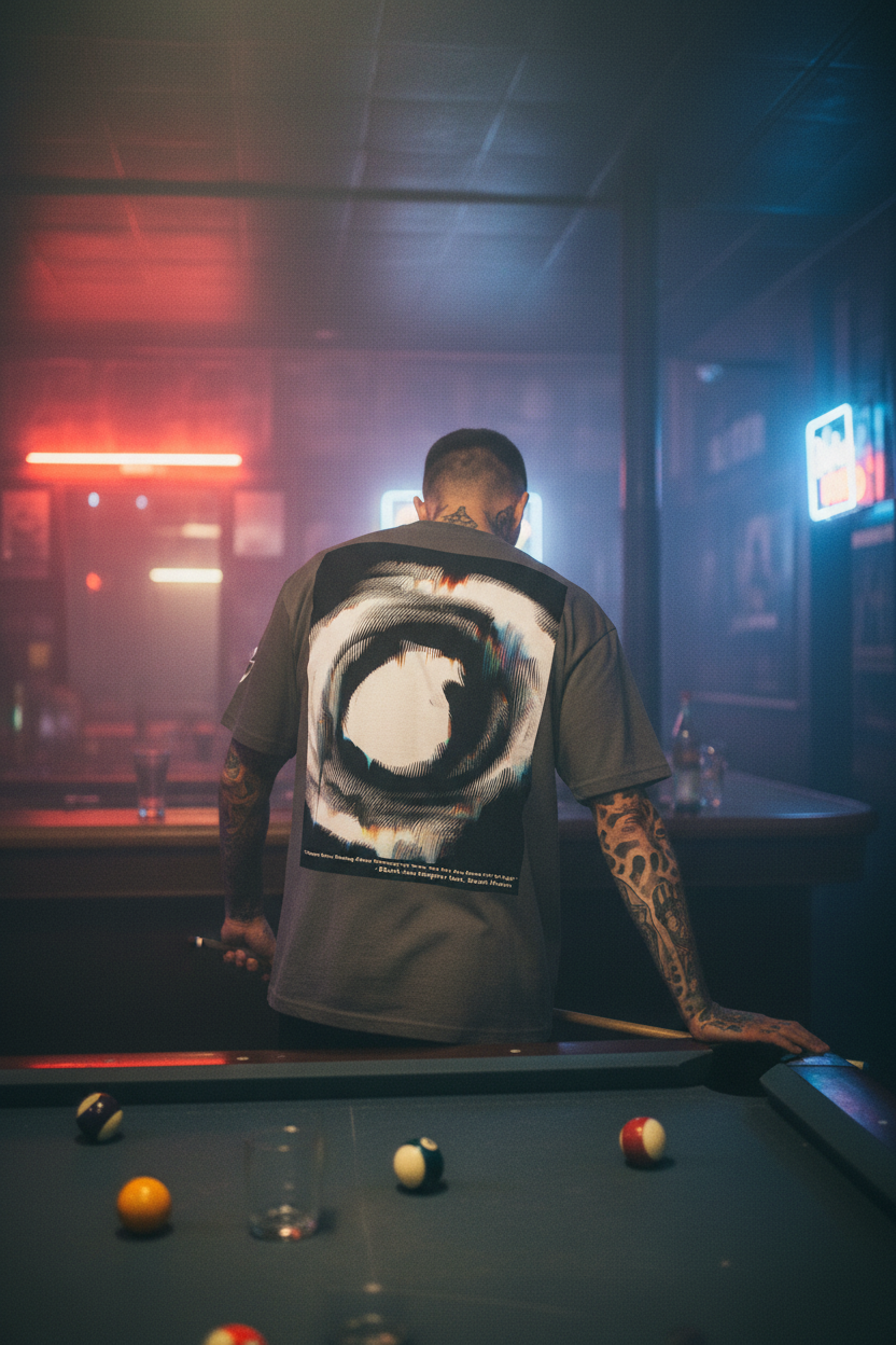 Black Sun Empire Tee - Dark Bar Pool Table Back Shot