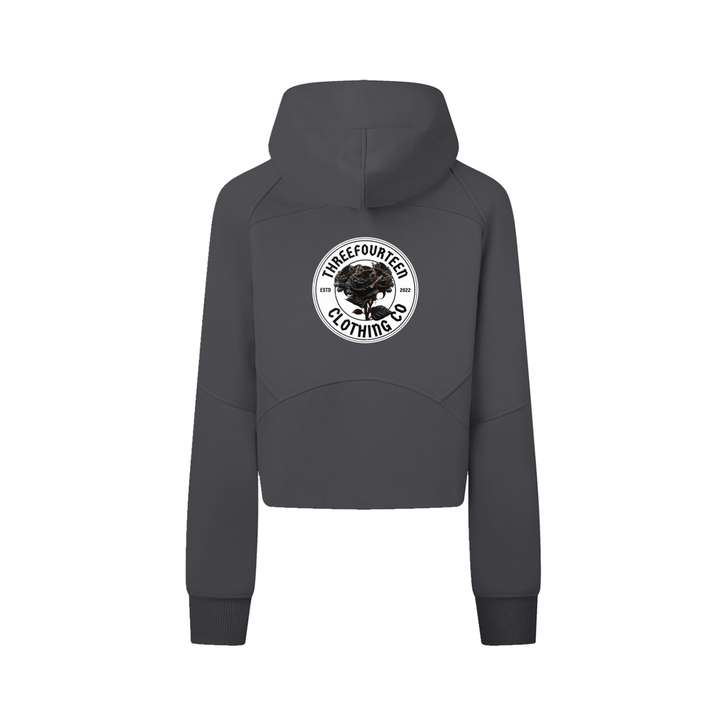 314 Dahlia - Cropped Zip-Through Hoodie