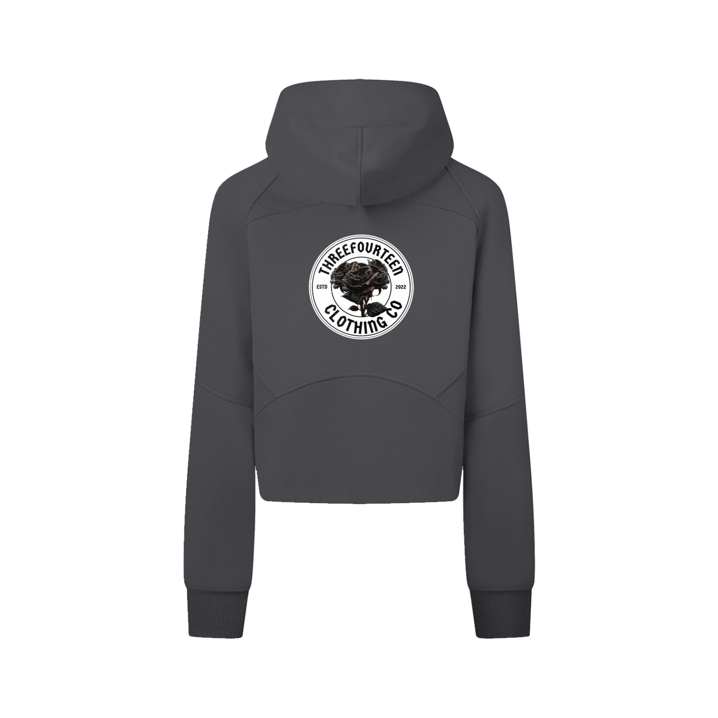 314 Dahlia - Cropped Zip-Through Hoodie