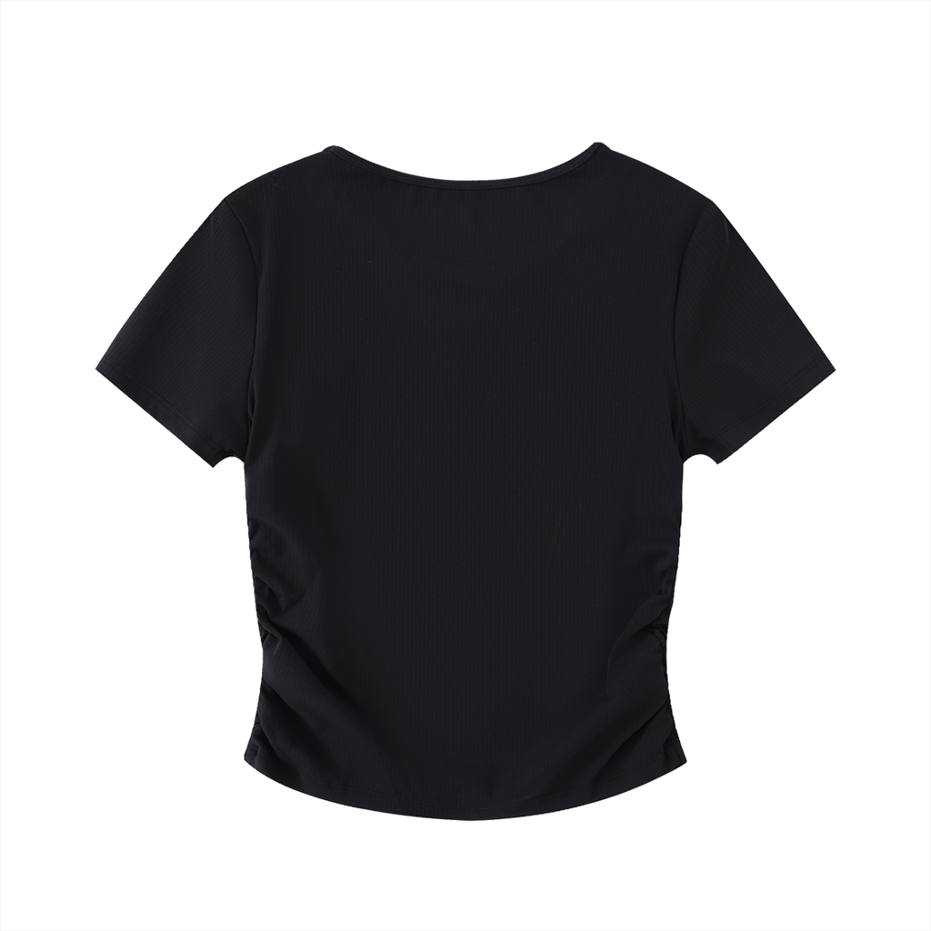 Cranium Ruched Bodycon Crop Top