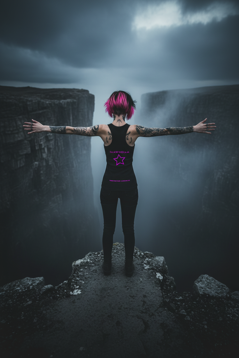 Cliff edge back - IAMWHOIAM racerback