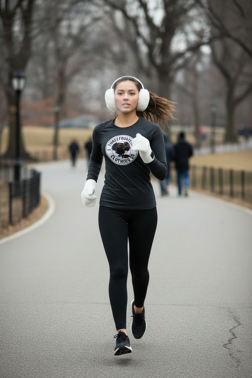Cropped focus on ThreeFourteen rose logo long sleeve