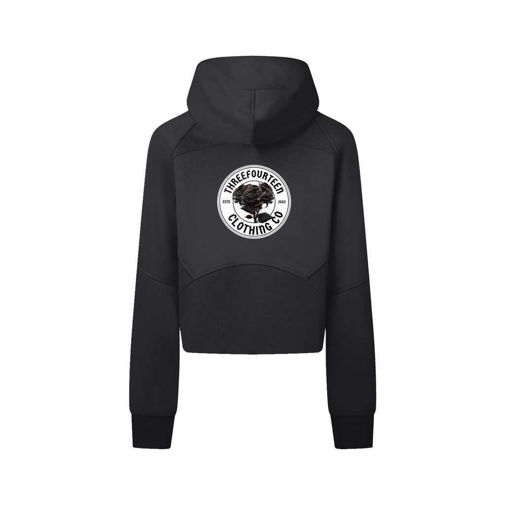 314 Dahlia - Cropped Zip-Through Hoodie