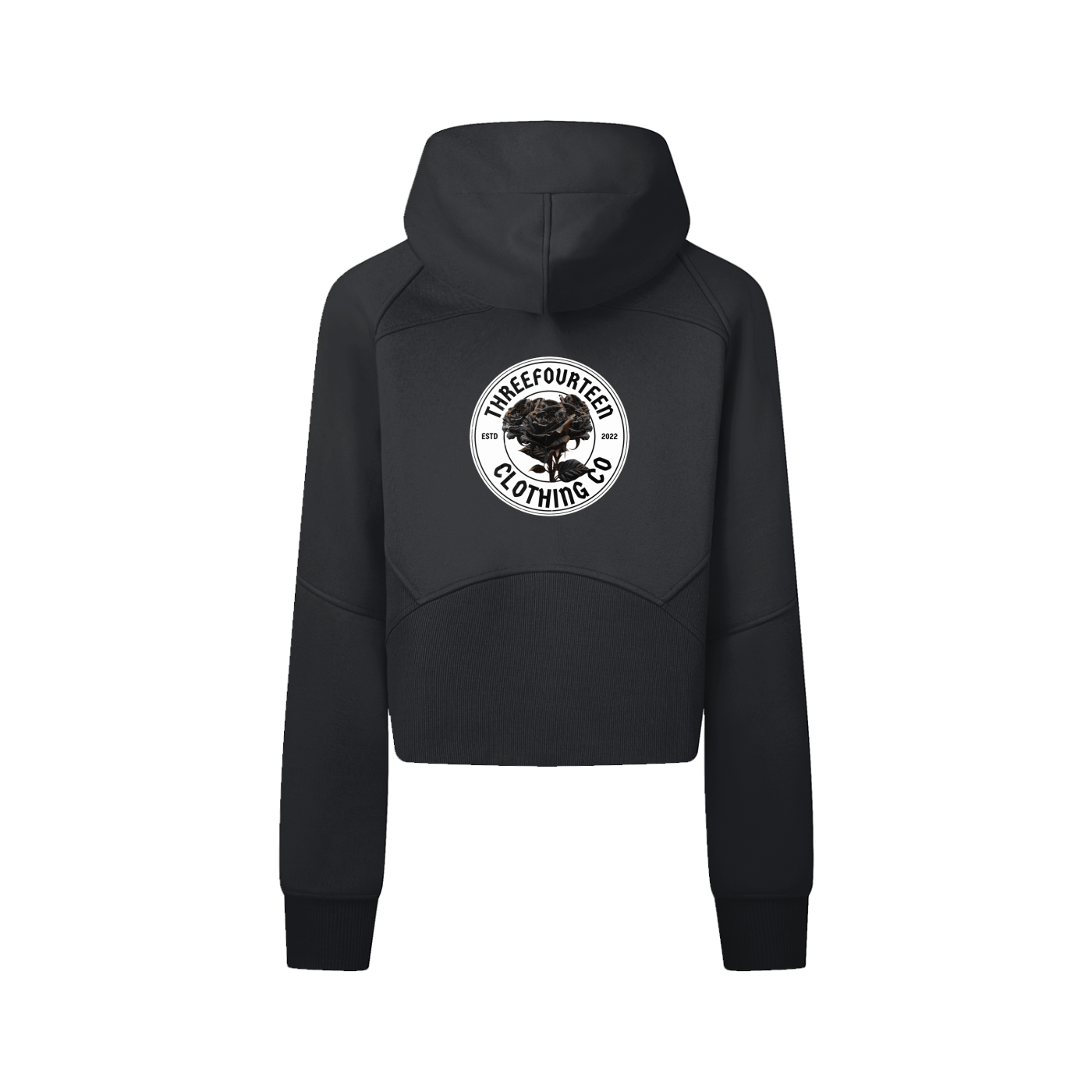 314 Dahlia - Cropped Zip-Through Hoodie