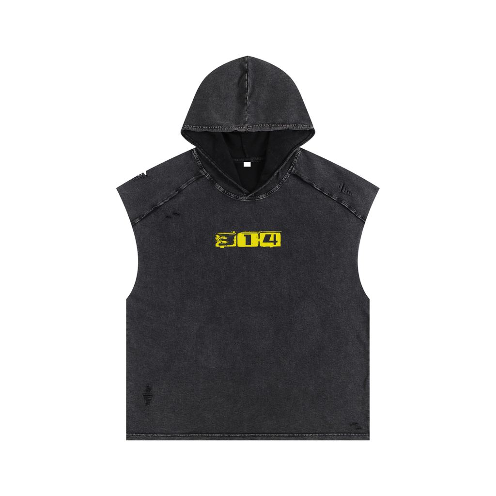 Carpe Diem - Jeremy - Snow Washed Boxy Hooded Tank Top