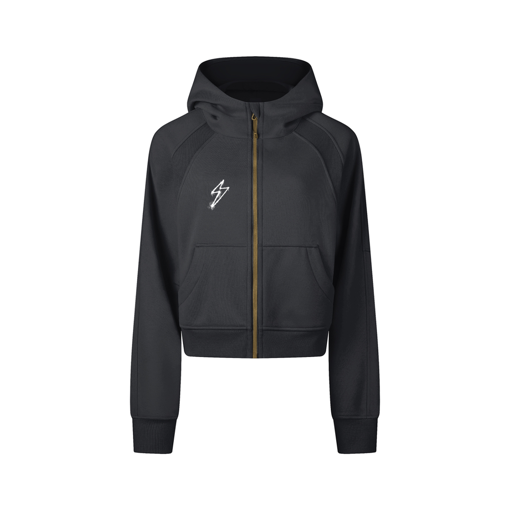 Cicada Cropped Zip Hoodie