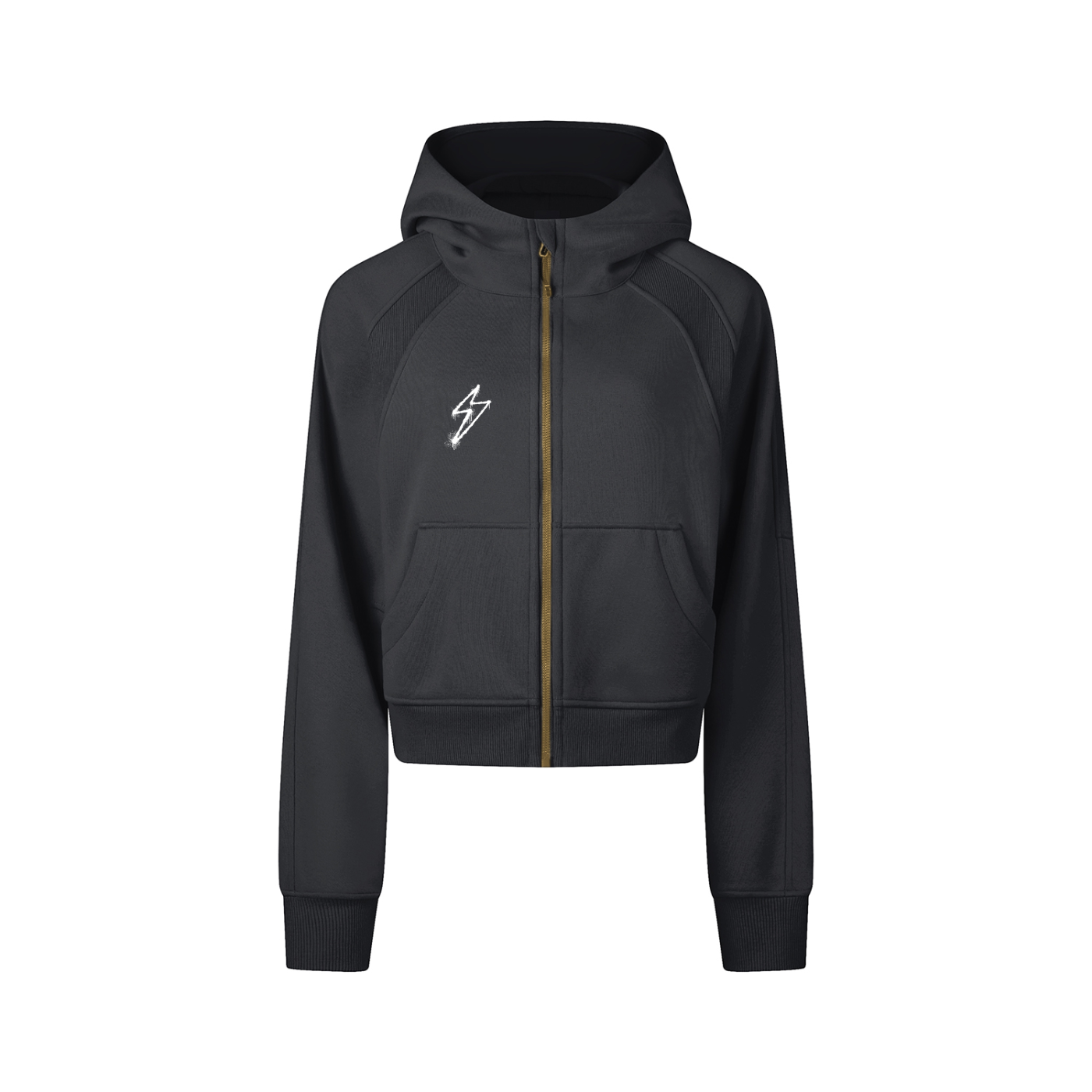 Cicada Cropped Zip Hoodie