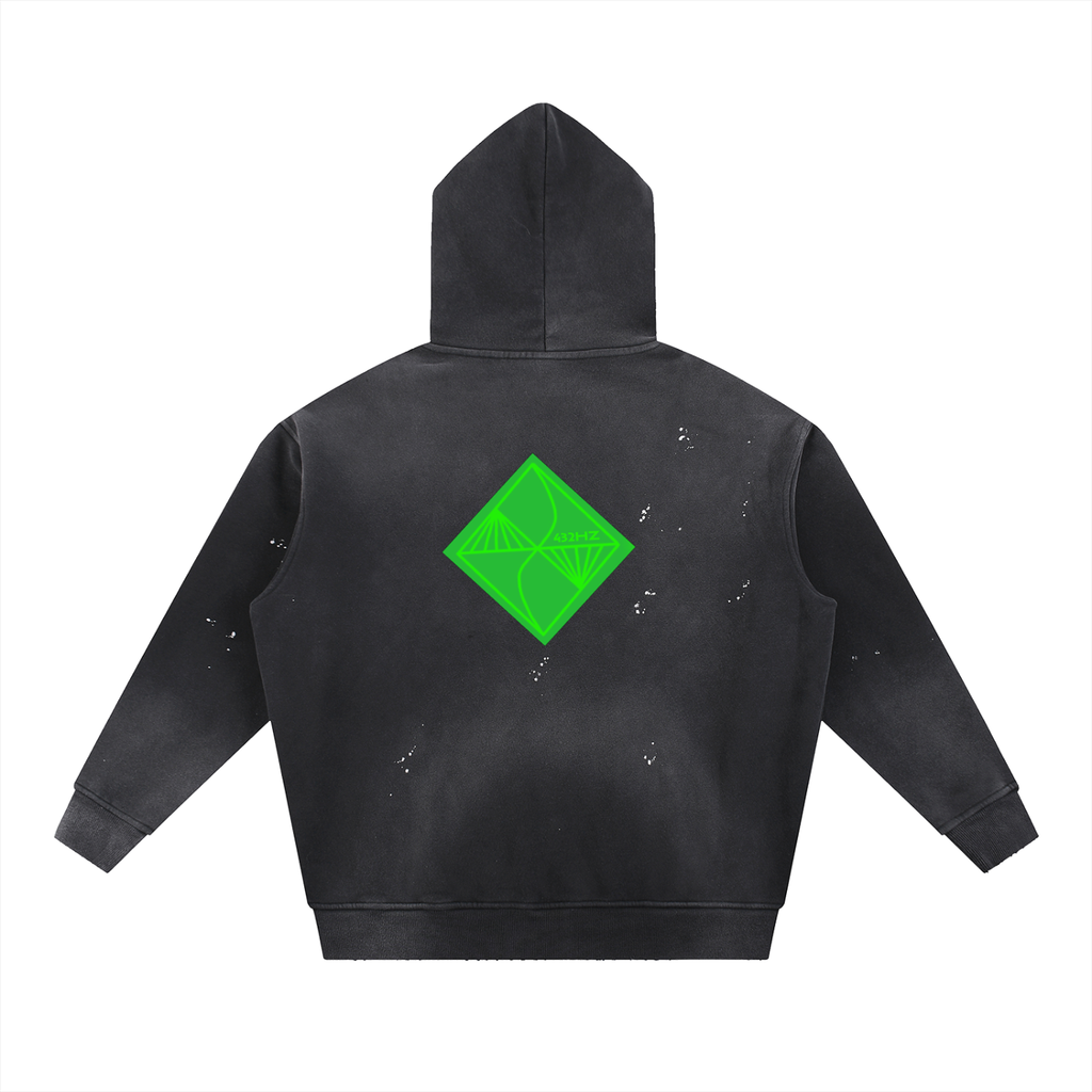 Spiritual Warrior Vintage Washed Frayed Fleece Hoodie