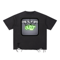 Just Gem - Snow Washed Raw-Hem T-Shirt