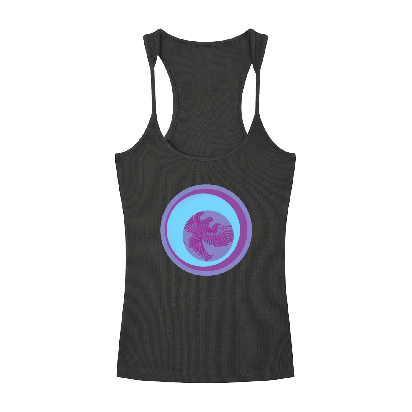 Teal Phoenix - Slim Fit, Lightweight Ribbed Racerback Tank Top