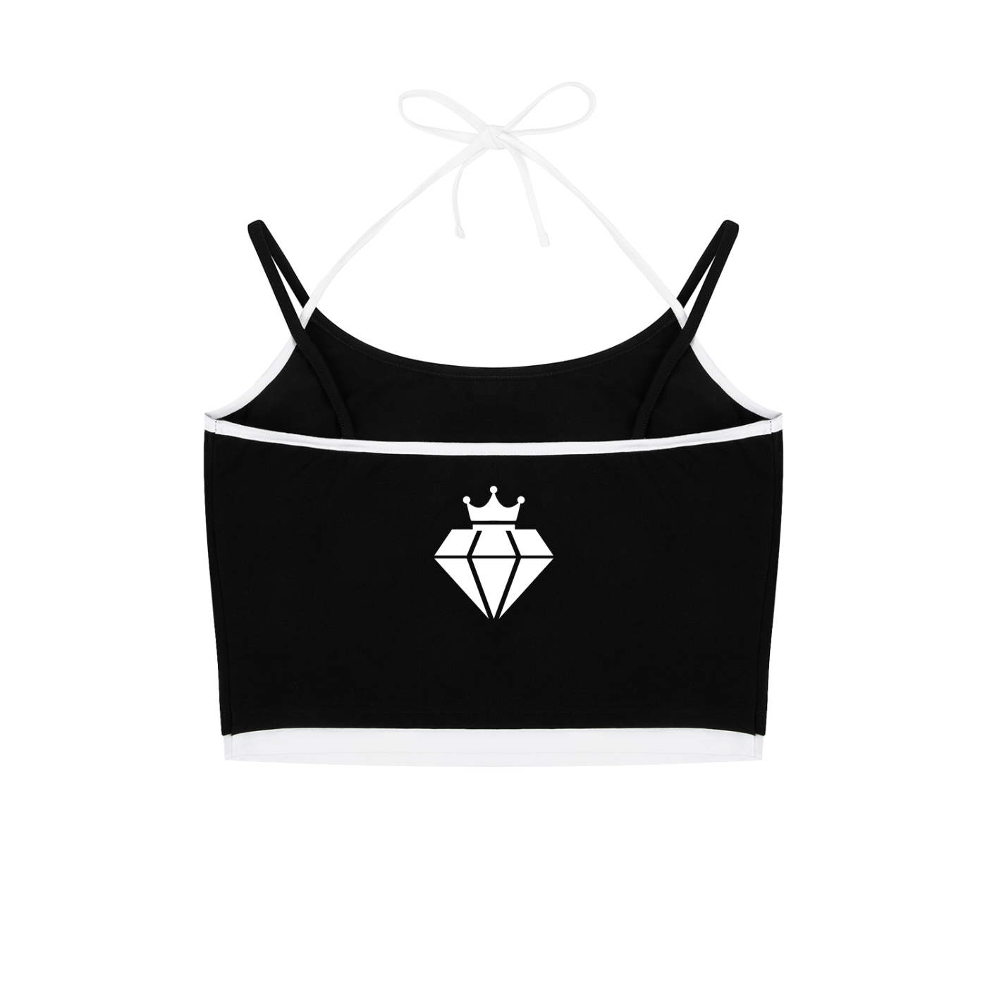 Contrast Binding Halter Tank Top