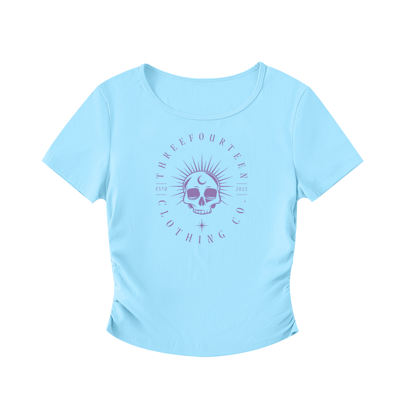 Cranium Ruched Bodycon Crop Top