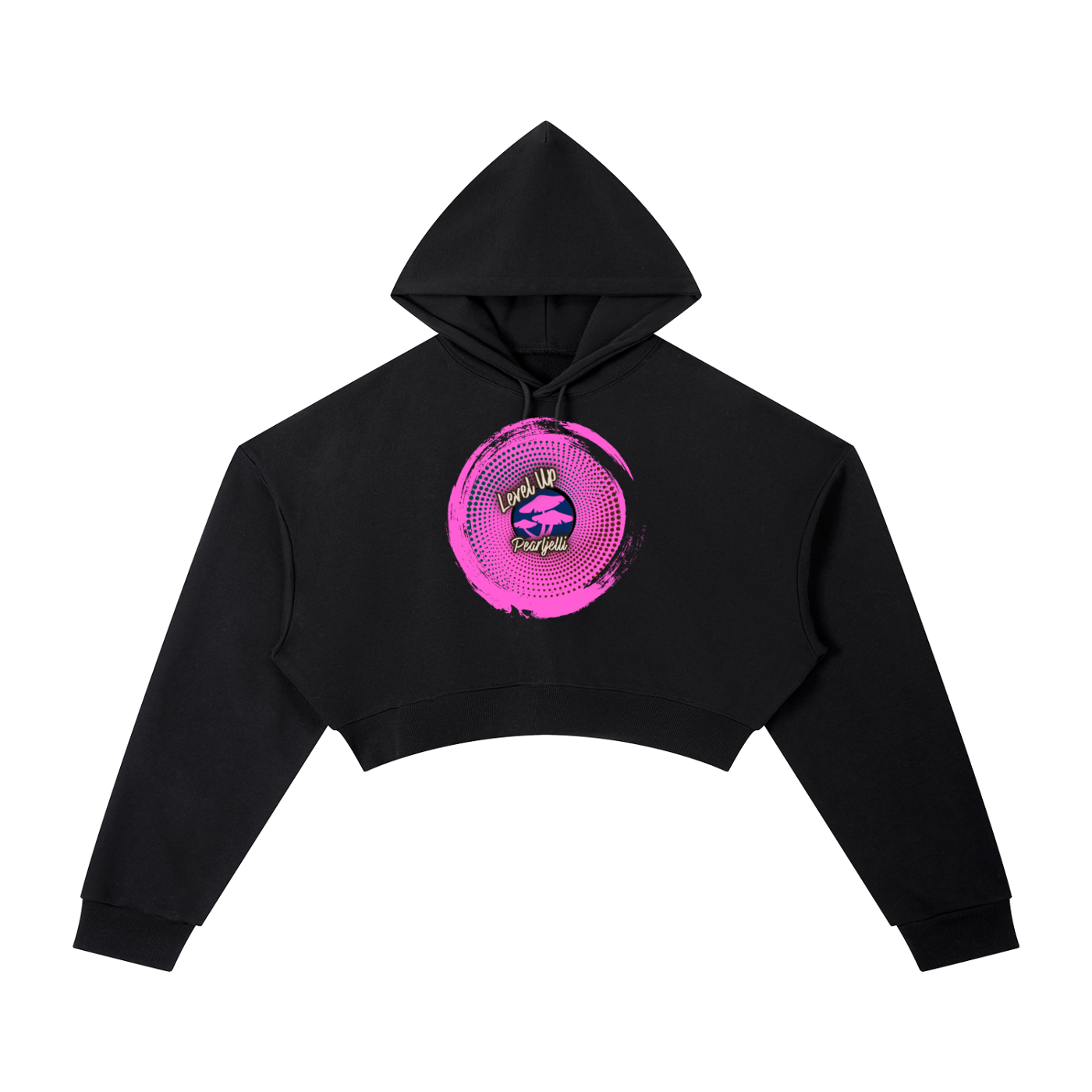 Pearljelli Level Up Essential Cropped Hoodie