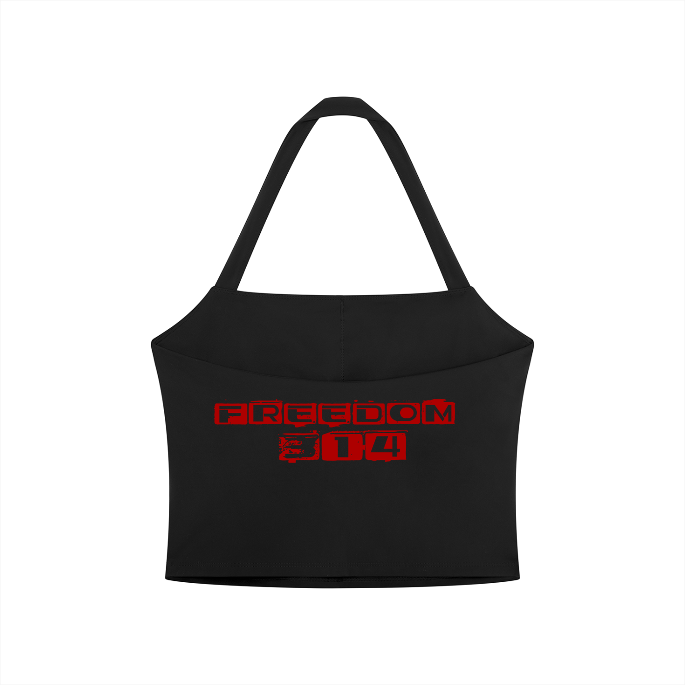Blazing Freedom - Ladies' Halter Crop Sports Bra