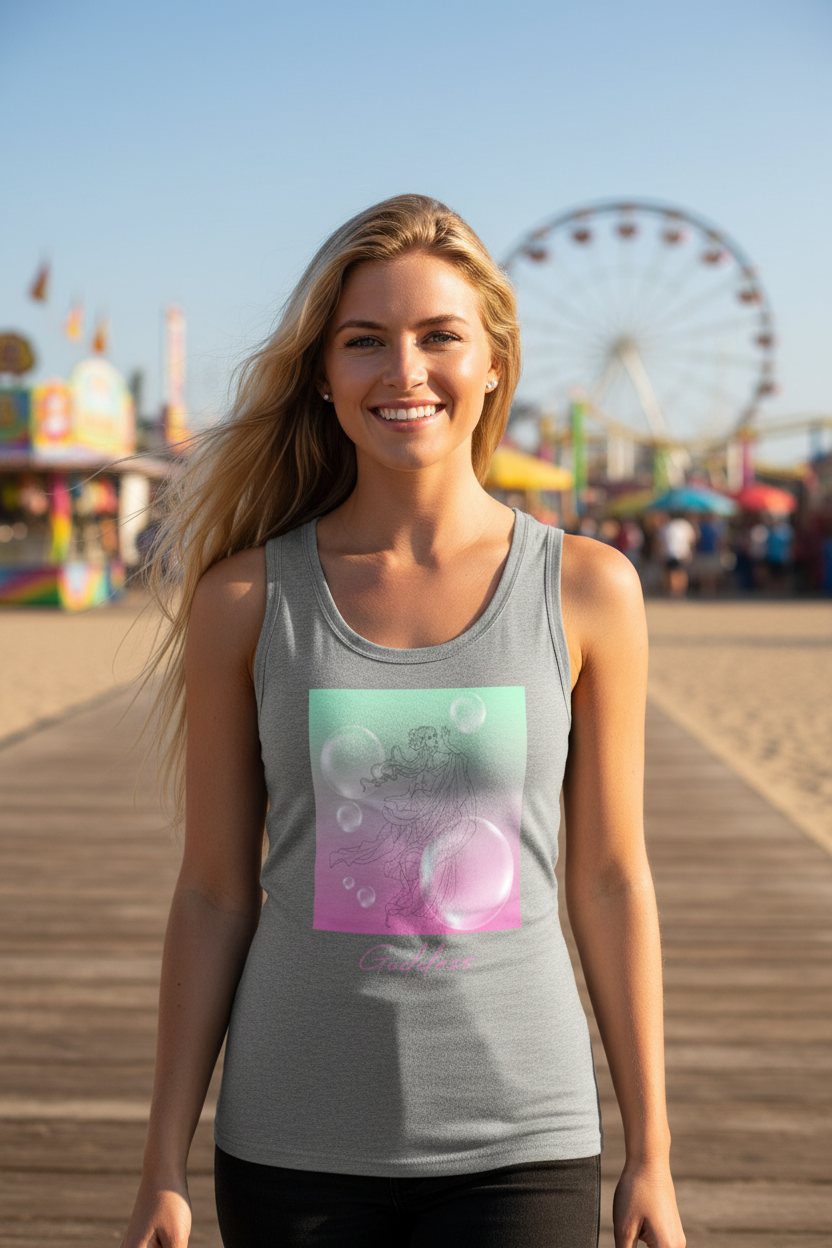 Goddess Grey Tank - Front Lifestyle