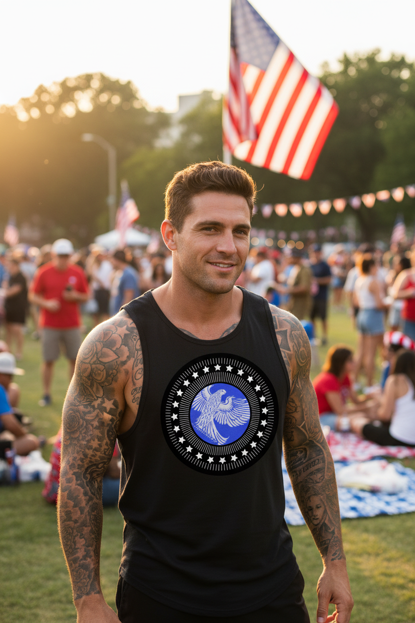 Male Model at 4th of July