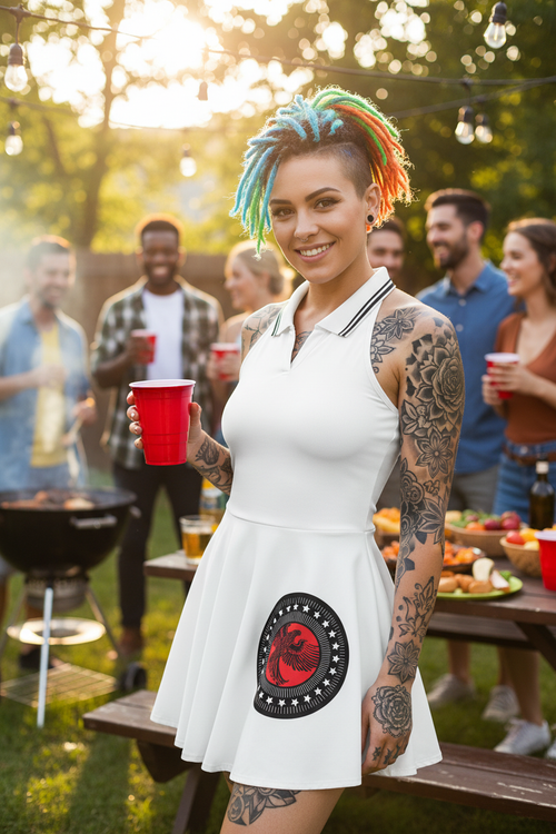 Model at Backyard BBQ