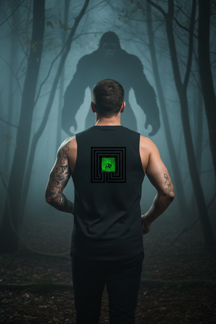 Running man back - black tank
