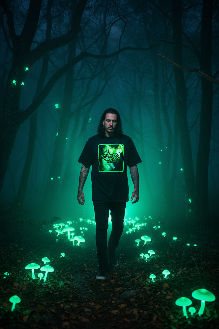 Three Fourteen Black Tee Haunted Woods