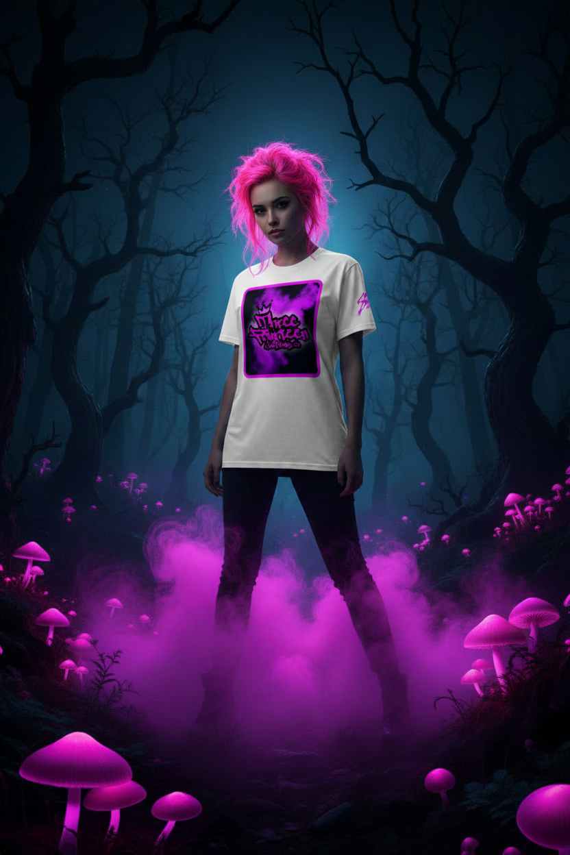 Three Fourteen White Tee Haunted Forest