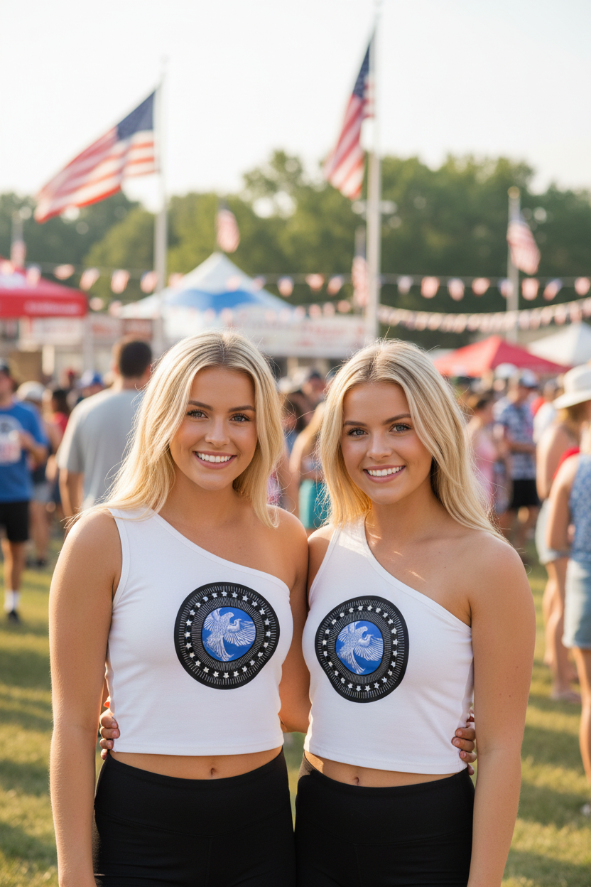 Twin Girls White Top