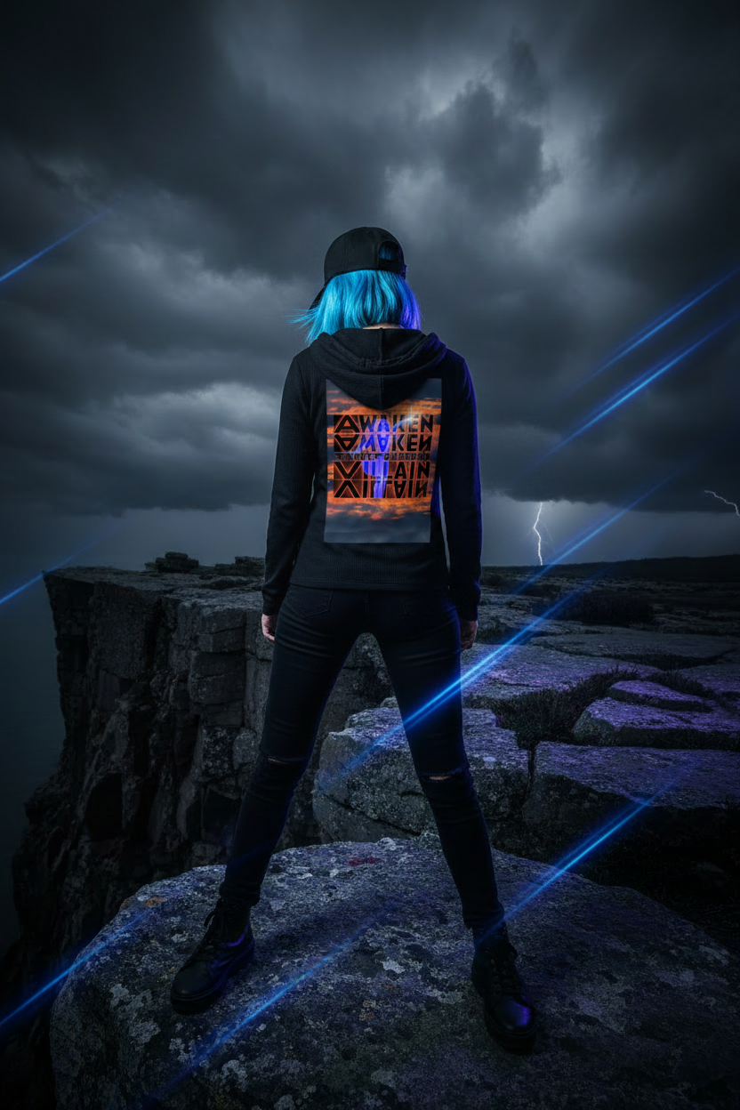 VILLAIN Hoodie Tee Cliff Edge Back Shot